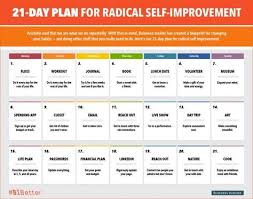 21 Day Plan For Radical Self Improvement Calendar Self Improvement Personal Improvement How To Plan