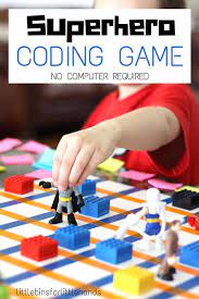 By being able to physically change the coding blocks on the board game, even the youngest coders are learning how to sequence and problem solve. Computer Coding Game No Computer Needed Superhero Activity