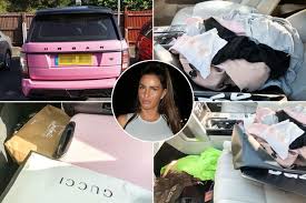 Katie price tries to detract attention away from her very swollen lips stepping out in garish pink tracksuit. Inside Katie Price S Disgusting Car Before Drink Drive Arrest Dirty Tissues Crumpled Designer Clothes And Clutter Everywhere Mirror Online