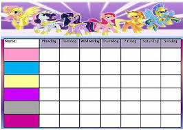 Reusable My Little Pony Reward Chart Wipe Clean With