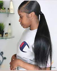 3 Bundles Deal Brazilian Hair Straight Jesvia Hair Summer Hairstyles Slick Ponytail Hair Ponytail Styles
