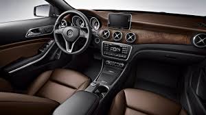 Luxury Compact Suv From 2015 Mercedes Benz 4matic In Brown Leather Mercedes Benz Gla Mercedes Mercedes Interior