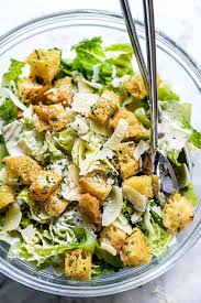 Classic Caesar Salad Foodiecrush Com Caesar Salad Recipe Healthy Croutons Easy Dressing In 2020 Croutons Homemade Chicken Caesar Salad Recipe Caesar Salad