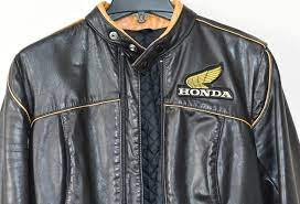 Honda Sports Leather Jacket Women Vintage Hondaline Moto Racing Genuine Black Leather Cropped Jacket Excellent Condition Women Size S 1980s Leather Jackets Women Jackets For Women Vintage Leather Jacket