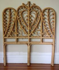 Measuring approximately 62 inches wide, queen headboards are a great option for most homes. Pair Of Vintage Rattan Peacock Twin Size Wicker Headboard Vintage Rattan Vintage Wicker Furniture