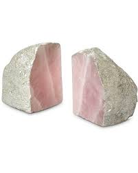 Rose Quartz Book Ends Bookends Rose Quartz Decorative Accessories