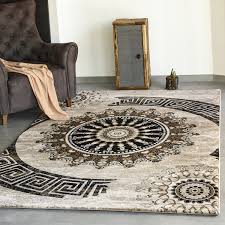 Gründung der galerie heja zu freiburg: Teppich Klassisch Wohnzimmer Schlafzimmer Gemustert Kreis Sehr Dicht Gewebt Meliert Ornamente Muster In Braun Beige Schwarz Top Qualitat Vimoda Vimoda Homestyle