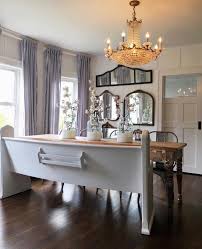 Use A Church Pew For A Bench At The Table Farmhouse Dining Benches Farmhouse Dining Farmhouse Dining Room