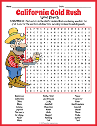 .now between 4:00 and 5:00 has become the rush hour for me: California Gold Rush Word Search Puzzle Worksheet Activity By Puzzles To Print