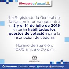 Hasta este jueves 13 de enero hay plazo para la inscripciones de cédulas para las votaciones del congreso de este 2022, proceso que se podrá . Asi Puede Inscribir Su Cedula Para Las Elecciones De Octubre Alcaldia De Rionegro