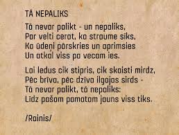 One Of Rainis S Famous Poems It Will Not Remain Like This Famous Poems Poems Prom Food