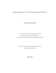 Tahukah kamu bagaimana membaca 26 abjad dalam bahasa inggris? Translator Of Malay Text To Kod Tangan Bahasa Melayu Monalissa Muharam