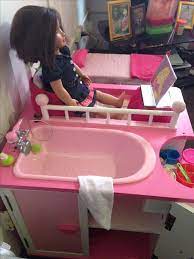 Upcycled A Babydoll Changing Table Into A Doll Apartment Except For The Dolls Everything Is For A Friend Of My Dau Baby Changing Station Baby Table Baby Dolls