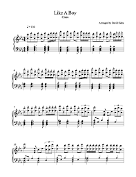 Like A Boy Ciara Piano Sheet Music Sheet Music Piano Sheet Music Piano Sheet