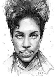 Black And White Watercolor Portrait Prince Black And White Watercolor Portrait Art Print Musician Portrait Tribute Bw Version Dibujos De Famosos Dibujos Fotos