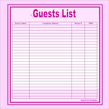 The answer to that question cannot be more direct: Free 16 Wedding Guest List Templates In Pdf Ms Word Excel