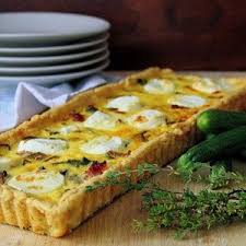 Baby Marrow Sundried Tomato And Chevin Tart Recipe Sun Dried Tomato Recipes Marrow Recipe
