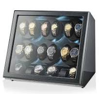 12 Watch Winder with 6 Storage Slots (Carbon)