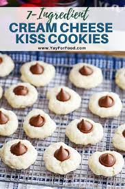 Cream Cheese Kiss Cookies Recipe Kiss Cookies Easy Cookie Recipes Easy Cookies