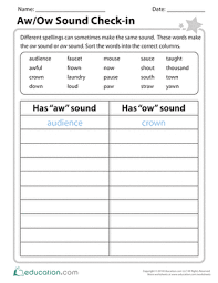 This is another free resource for teachers and homeschool families from www.freewordwork.com. Vowel Teams Printable Worksheets Education Com