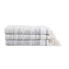 Bath Towel Pack Of 3 Grey White Gray In 2020 Towel Set Decorative Towels Cotton Bath Towels
