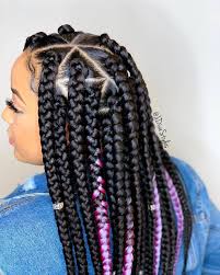 30 Most Beautiful Knotless Box Braid Styles Trending Now Thrivenaija In 2021 Box Braids Hairstyles For Black Women Hair Styles Box Braids Styling
