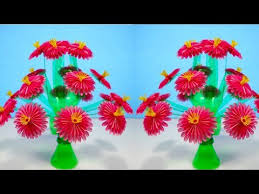 Membuat figura atau bingkai foto dari sedotan. Diy Botol Plastik Bekas Bunga Dari Sedotan Diy Plastic Bottle Craft Drinking Straw