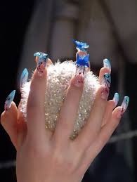 Blue Butterfly Nail Designs Nail Art Design From Coolnailsart Black Gel Nails November Nail Designs Acrylic Nail Designs This cute blue acrylic nail is perfect for any occasion plus the blue color is very unique.