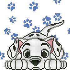 Dalmatian dogs cross stitch pattern #6. 101 Dalmatians Diamond Dotz Facet Art Kit 123stitch