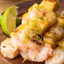 Portions 6 Crevette Ananas Brochette Crevette Recettes Poissons Et Fruits De Mer