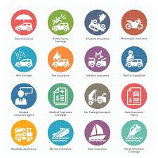 Auto Insurance Icons Colored Car Insurance Boat Insurance Insurance