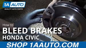 How To Bleed Brakes 01 05 Honda Civic Youtube