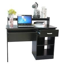 Featuring extensive tabletop and functional drawers, it is easy to keep your working space neat and organized. Computer Desk Pc Laptop Table With A Keyboard Drawer And Storage Drawer Student Study Writing Table Workstation Can Place A Printer For Study And Bedroom Study Office Furniture Black Y0483 Walmart Com