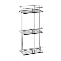 Constructed with a sturdy black metal frame with four solid wood shelves making up the design, it's shelving that will look great displaying your books, photo frames, or knickknacks in your living room, bedroom, home office or even your bathroom. Metal Bathroom Cabinets Shelving You Ll Love Wayfair Co Uk