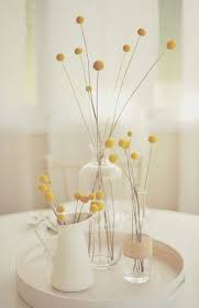 Puff Ball Flowers Billy Buttons Decor Yellow Bedroom