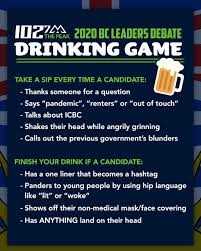 2020 Bc Leaders Debate Drinking Game Vancouver