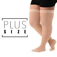 Beige 3xl Absolute Support Unisex Thigh High Compression Stockings With Silicone Border 20 30 Mmhg Walmart Com Walmart Com