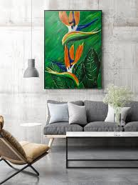 Bird Of Paradise Canvas Wall Art Excited To Share The Latest Addition To My Etsy Shop Bird Paradise Flower Canvas Print For Livingroom Decor Living Room Decor House Interior Flower Canvas