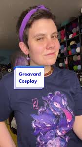 Happy Pokémon day! Enjoy the costest of my Greavard cosplay (and as many  Pokémon shirts as I could shove into a video lol) #crochetcosplay  #pokemongijinka #greavardcosplay #greavardpokemon #yarnwig