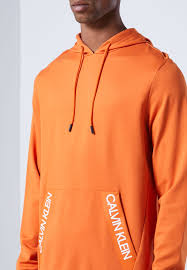 Buy Calvin Klein Performance Orange Logo Tape Hoodie For Men In Mena Worldwide 00gmf0w310 818