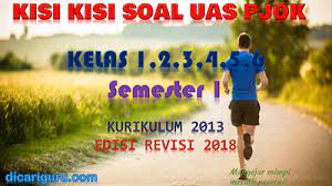 Check spelling or type a new query. Download Kisi Kisi Soal Uas Pjok Kelas 1 2 3 4 5 Dan 6 K13 Revisi 2018 Semester 1 Dicariguru Com