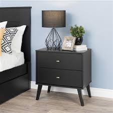 Roll over image to zoom. Prepac Milo 2 Drawer Nightstand Black Bdnr 1402 1 Rona