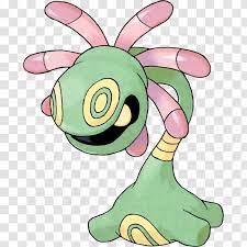 Green flowers represent special defense (sp def). Pokemon Diamond And Pearl Sun Moon Cradily Pokedex Lileep Flower Transparent Png