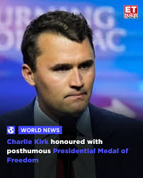Charlie Kirk honoured with posthumous Presidential Medal of Freedom  #charliekirk #Utah #UnitedStates #ETNOW All about the US' highest honour:  https://tinyurl.com/584v4vrh
