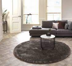 Passend zu einem großen esstisch mit. Hochflor Teppich Ross Rund 22 Mix Grau Floorpassion