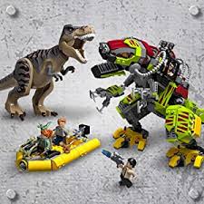 The hybrid was created by combining the genetic traits of multiple species. Amazon Com Lego Jurassic World T Rex Vs Dino Mech Battle 75938 716 Pieces Toys Games