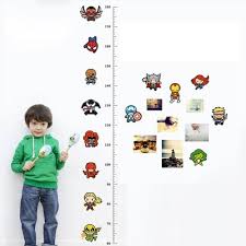 Marvel Avengers Height Chart Stickers For Kids