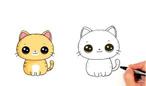 Cara menggambar kucing dengan mudah. Cara Lukis Kucing 20 Gambar