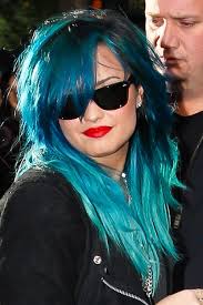 It also happens to be tippi's favorite liquid color. Demi Lovato Straight Blue Choppy Layers Ombre Sideswept Bangs Uneven Color Hairstyle Steal Her Style