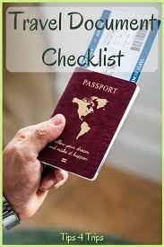 The Must Have International Travel Document Checklist With Printable Tips 4 Trips Travel Checklist Printable International Travel Checklist Travel Checklist